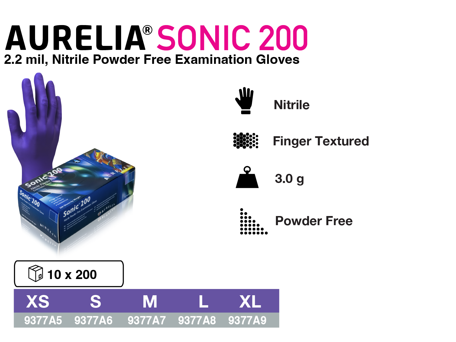 medical gloves; nitrile gloves; purple disposbale gloves;