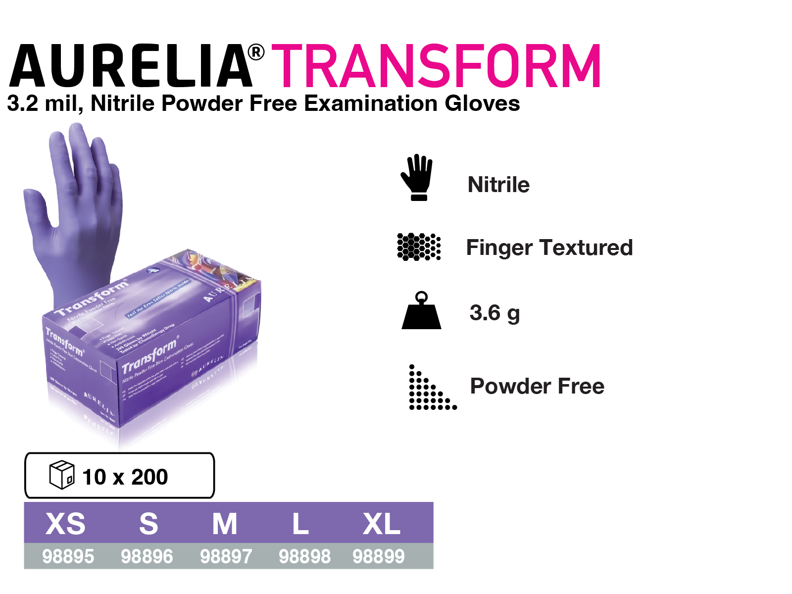 powder free nitrile gloves; finger textured gloves; 